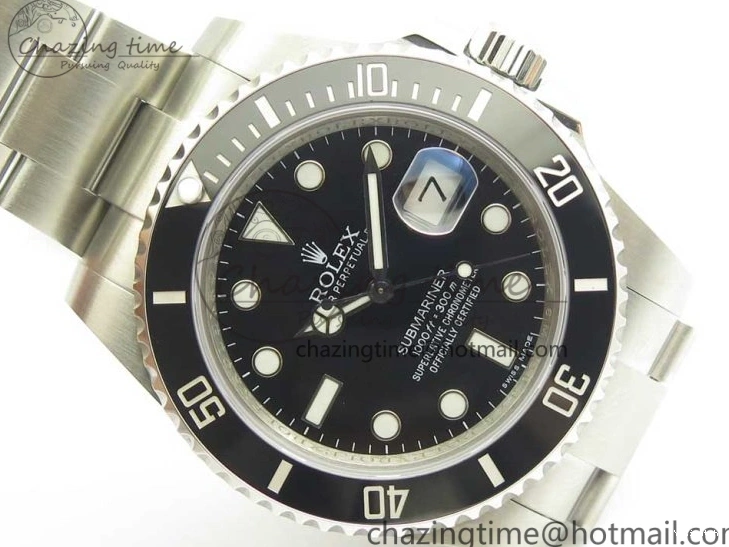 on SS Edition Bracelet 1:1 Best VR3135 Black 904L Ceramic VRF Submariner 116610 LN 0116